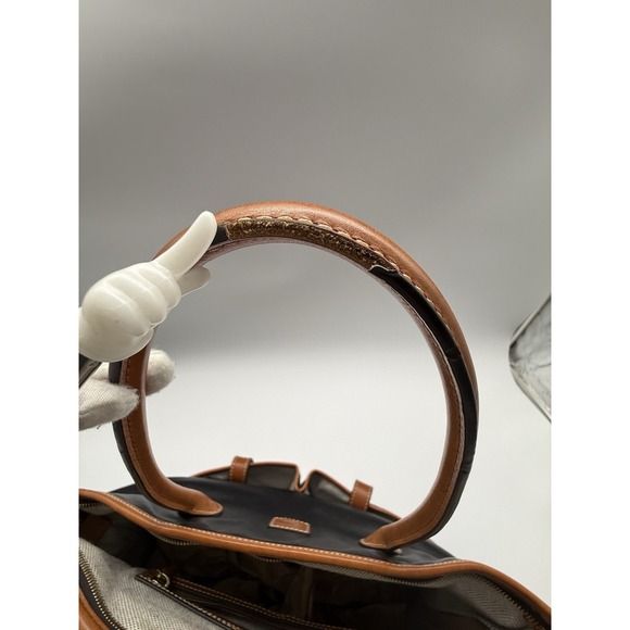 Dooney Bourke Large Black Leather With Cognac Trim Shoulder bag - Picture 9 of 16